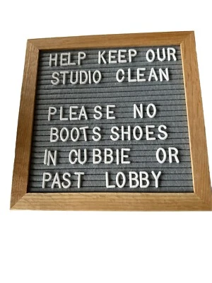Message Board 10 x 10 w/ White Changeable Letters. Double Sided Felt. - Image 1 of 2