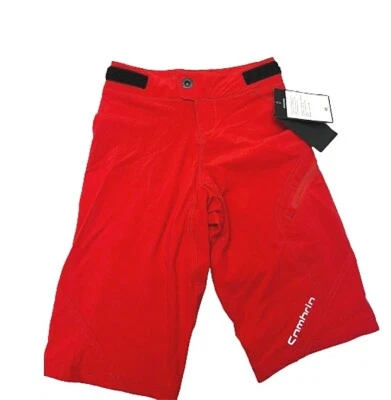 70 美元 Sombrio Groms Badass 自行车短裤全新带标签,尺寸青少年 8 红色骑行 11 英寸内缝儿童 — 第 1/4 张图片