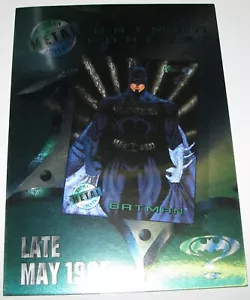 1995 Fleer Batman Forever Metal Promo-Karte 5 Zoll x 7 Zoll Folie - Bild 1 von 4