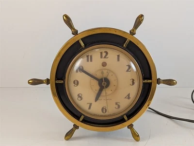 Reloj despertador eléctrico de guerra General Electric Telechron 7HB167 Yachtsman funciona Foto 1 de 4