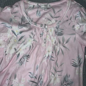 Miss Elaine Women's Short-Sleeve Floral Nightgown, Medium - Picture 1 of 5