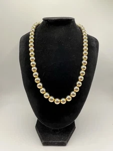 "Collar de colección con cuentas de bolas de metal tono dorado en cadena de 18""" - Imagen 1 de 6