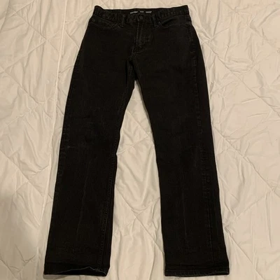 Men’s Old Navy 30x30 Black Denim Jeans Pants Straight Leg Stretch Cotton Faded - Image 1 of 4