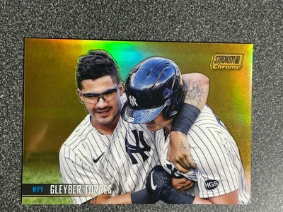 2021 Topps Stadium Chrome Gleyber Torres #213 Gold Variation #/50 - Image 1 of 2