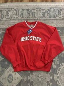 Ohio State Nike Jacke Herren XXL Pullover Windbreaker Rot Center Swoosh Vintage - Bild 1 von 6