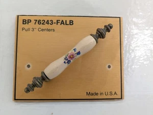 Amerock BP76243-FALB Antik Messing 3"cc Schrank Bar Ziehgriff Floral Mandel - Bild 1 von 2