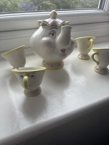Vintage Beauty And The Beast Full Ornament Teaset - From Disney Land Paris - Picture 1 of 9