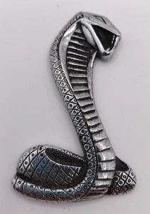 VINTAGE Ford Mustang Shelby Cobra Snake Chrome Metal Emblems Logo OEM - Bild 1 von 5