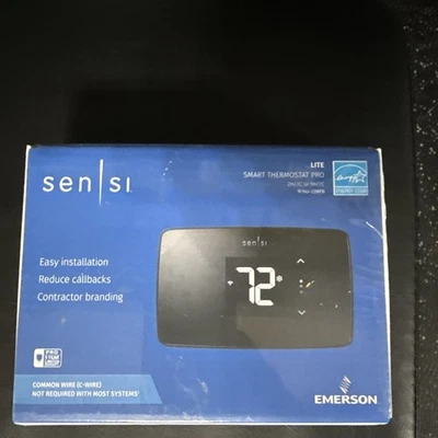 Emerson White-Rodgers 1F76U-22WFB Sensi Lite Touchscreen Wi-Fi Thermostat, Black - Image 1 of 4