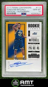 2017-18 Panini Contenders Donovan Mitchell RC Ticket Auto Vertical 19/125 PSA 10 - Picture 1 of 3