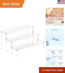 Acryl Display Riser, 3 Ebenen Klar Parfüm Organizer Ständer, Großes Regal Riser - Bild 1 von 9