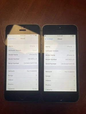 Apple iPhone 5s - 16 GB - Space Gray (Unlocked) LOT OF 2 - Image 1 of 2