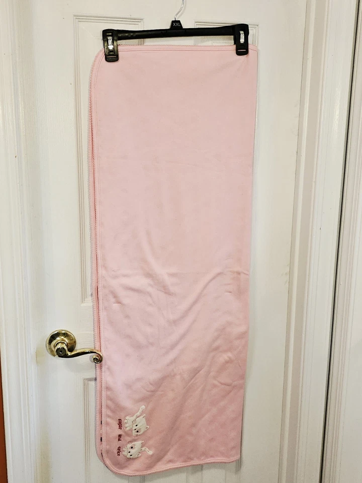 Gymboree Rosa Algodón Azúcar y Especias Gatito Gato Bebé Manta Tejida  Foto 1 de 4