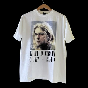 VTG Kurt Cobain Nirvana Memorial Painting Shirt Single Stitch REPRINT size Large - Picture 1 of 9