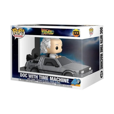 Funko Pop! Rides Deluxe: Back to The Future – Doc with Time Machine - Dr. Emmett - Photo 1/4