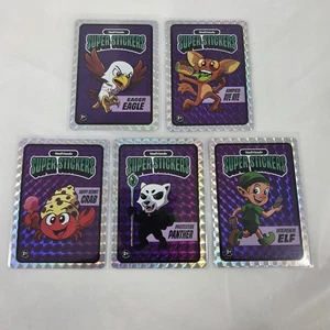 Lotto di 5 VeeFriends Superstickers serie manga 2025 - bordo olografico viola - Foto 1 di 9