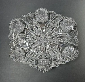 Kelly & Steinman ABP American Brilliant Cut Glass Windsor Pattern 11” Dish - Picture 1 of 9