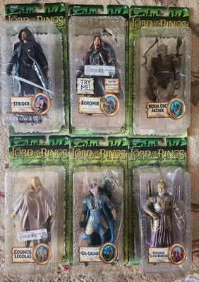 Lote de 6 LOTR Lord ToyBiz Fellowship Moria Orc/Gil-Galad/Prólogo Guerrero Elfo +3 Foto 1 de 4