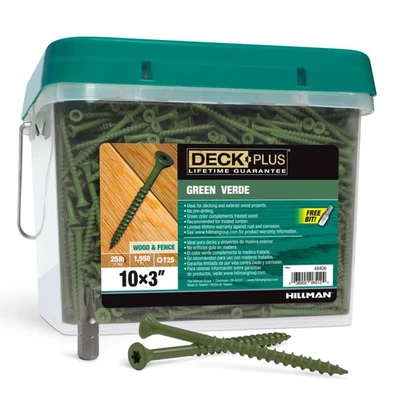 3 Inch Epoxy Coated Exterior Wood and Fence Screws #10 x 3 Torx/Star Drive In... - Image 1 of 4