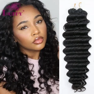 Extensión de cabello humano cuerda invisible pre-separada cabello humano ganchillo onda profunda - Imagen 1 de 13