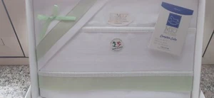 Set Lenzuola con fascia in tela Aida e piquet bianco- 3 pz Verde - Foto 1 di 1