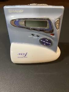 Blue Sharp MD-MT770 MDLP Minidisc Player Recorder, Remote, Charging Station MD - Picture 1 of 10