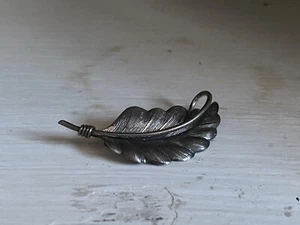 Vintage Sterlingsilber gestempelt Danecraft Blatt Anstecknadel/Brosche - Bild 1 von 12