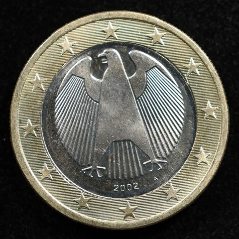 Germany 1 Euro 2002A, Coin, Km# 213, Eagle, Inv#B310 Cover