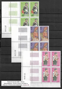 Laos - Royaume du Laos 1965 - Ethnies - Air Mail - (3 blocs of 4 stamps) MNH ** - Picture 1 of 1
