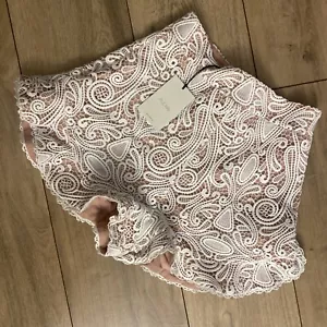 NWT ALEXIS Barron Lace Shorts High Rise Ruffle White XS - Picture 1 of 15