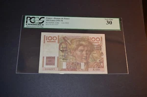 PCGS Währung Frankreich - Banque de France 30 sehr schöne Banknote - Bild 1 von 11