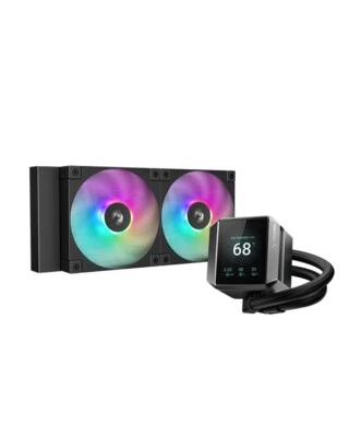 DeepCool MYSTIQUE 240 ARGB 5th Gen Liquid Cooler with 2.8” LCD Screen - Image 1 of 4