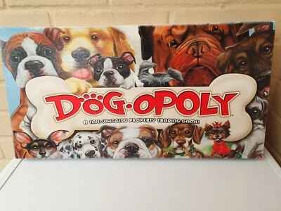 DOG-OPOLY A TAIL WAGGING FAMILY PROPERTY TRADING GAME COMPLETE - Image 1 of 4
