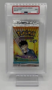 Pokemon- TCG- PSA9 1st Edition Gym Heroes Booster Pack Brock Artwork WOTC - Picture 1 of 2