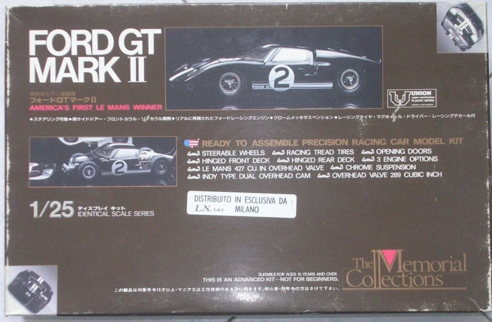 FORD GT MARK II - 24 H. LE MANS 1966 WINNER - UNION- KIT MC04 1800 - 1/25 SCALE - Immagine 1 di 4