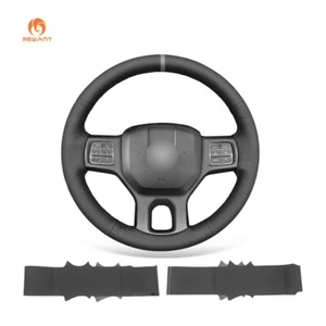 MEWANT Stitch PU Leather Steering Wheel Wrap for Dodge Ram 1500 3500 2013-2018 - Picture 1 of 10