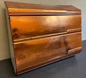 Vintage Copper Foil Wax Paper Lincoln Beauty Ware Metal Kitchen Dispenser - Picture 1 of 8
