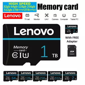 Lenovo Micro SD karte Class 10 U1 Speicherkarten 32GB 512GB 1TB 2TB Memory Card - Bild 1 von 18