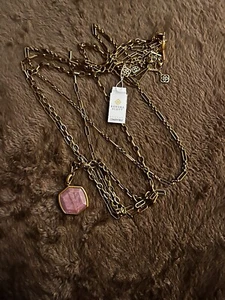 Kendra Scott Multi Strand Convertible Davis Pink Stone Necklace $128 Nwt - Picture 1 of 5
