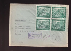 23801/ ALLIED OCCUPATION MEF REGISTERED LETTER TO USA LEIPZIG FAIR - Picture 1 of 2