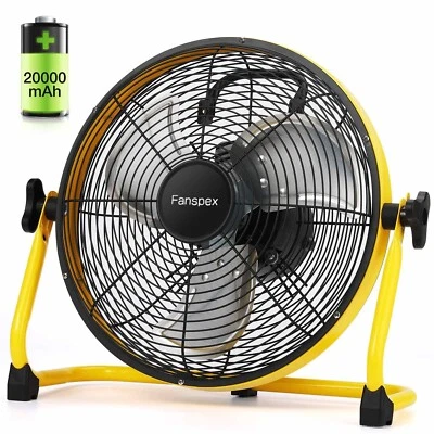 12'' Portable Battery Operated Fan, 20000 mAh Cordless Rechargeable Floor Cam... - Image 1 of 4