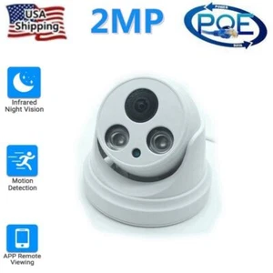 HD 1080P 2MP POE Security Camera CCTV IP Camera NVR Indoor Surveillance Cam New - Picture 1 of 12