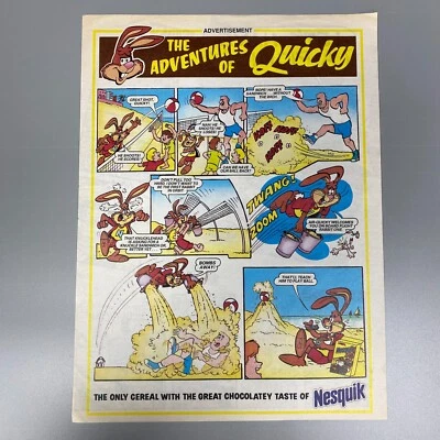 The Adventures Of Quicky Nestle Nesquik de Céréales 1996 Vintage Rétro - Photo 1/4