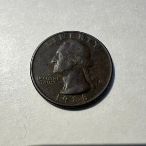 Rare 1988 Washington US Quarter Multiple Errors COD/Not God Dark Black Both Side - Picture 1 of 20