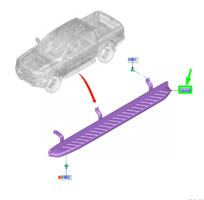 FORD RANGER T9 Left Side Step 2607548 NEW GENUINE - Image 1 of 2