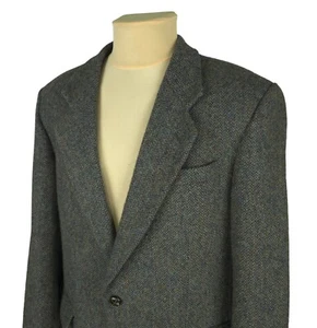 Harris Tweed Kilmaine Mens Brown Wool Blazer Jacket Size US/UK 42L (XL) - Picture 1 of 14