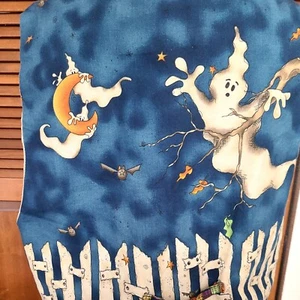 SCARECROW WITCHES PUMPKINS GHOST HALLOWEEN VEST HANDMADE SZ L-XL - Picture 1 of 10