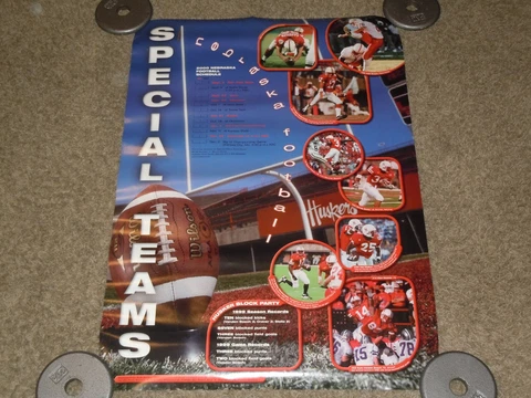 Vintage 2000 Nebraska Football Schedule Poster SPECIAL TEAMS Cornhuskers huskers Cover