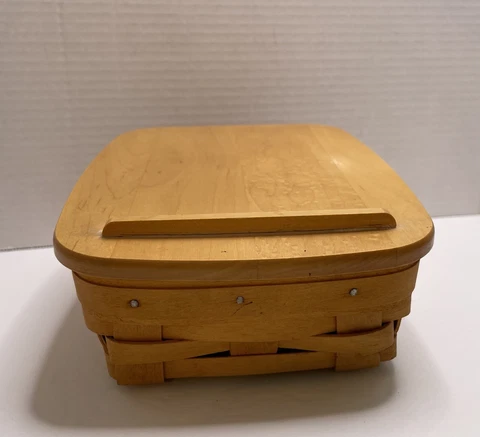 Longaberger  Note Pal Basket, Lid And Protector Set Cover