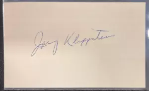 1950S/60S AUTO! BASEBALL SIGNED 3X5 CARD JOHNNY KLIPPSTEIN W/COA JSA AVAILABLE - Picture 1 of 2